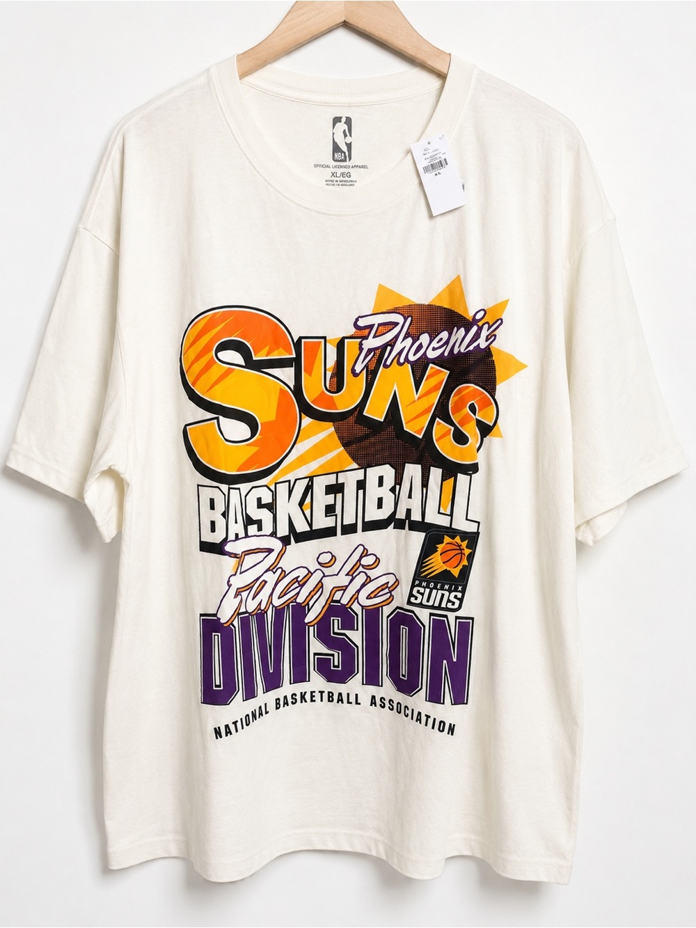 Phoenix Suns NBA T-Shirt XXL NWT Pacific Division Graphic Tee 100% Cotton